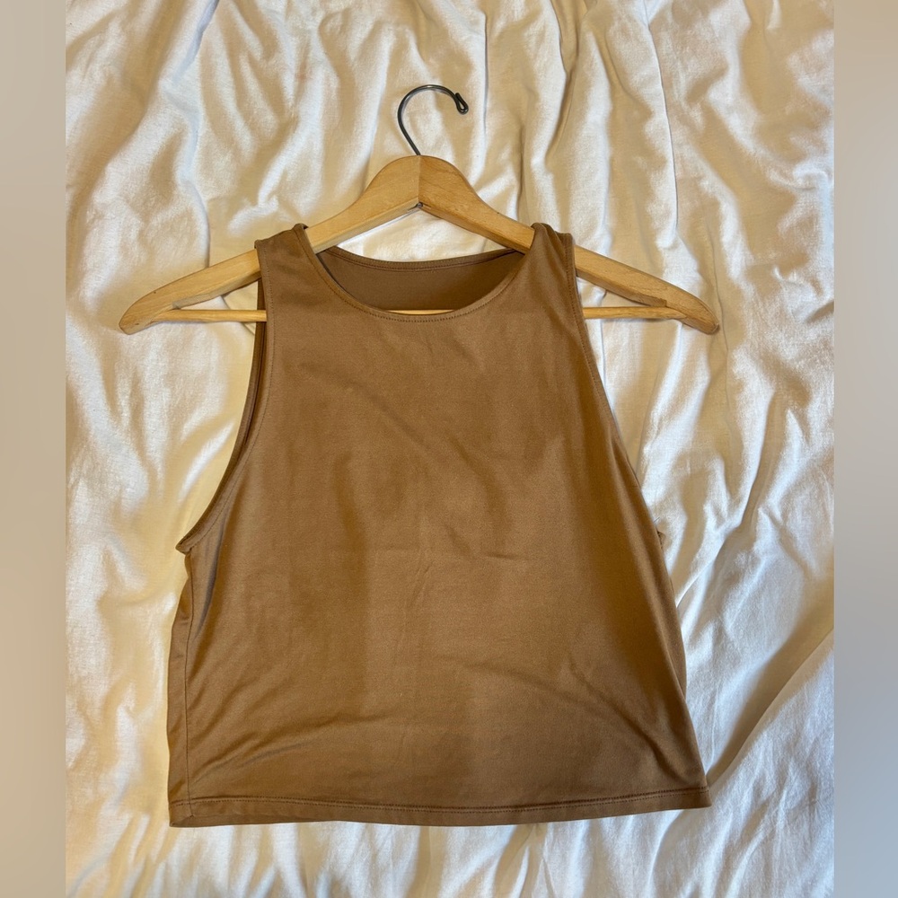 Brown Cut Off Basic Tank - Picture 3 of 3
